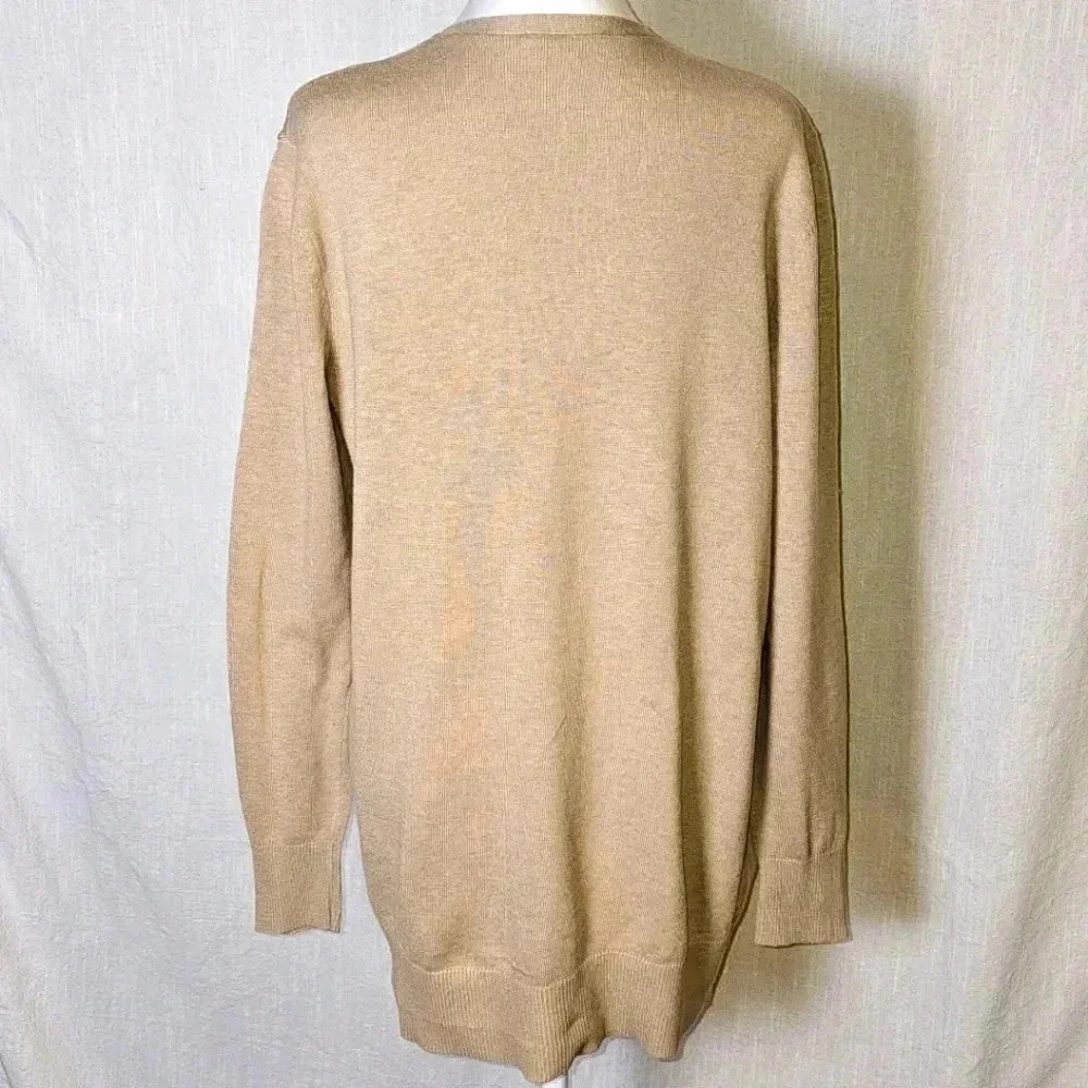 Pendleton Open Front Long Sleeve Beige Cotton /Vi… - image 5